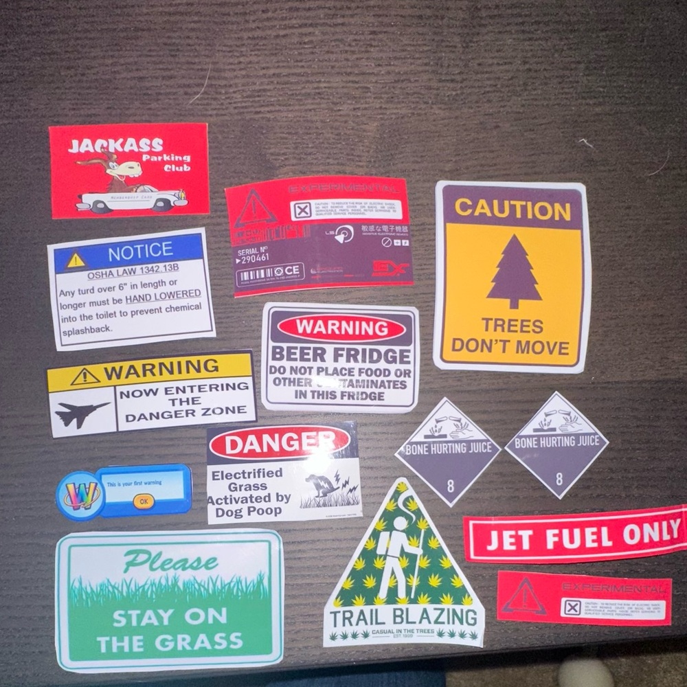 Funny signs stickers pack (14)